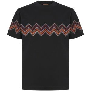 Missoni, Heren, Tops, Zwart, Maat: S