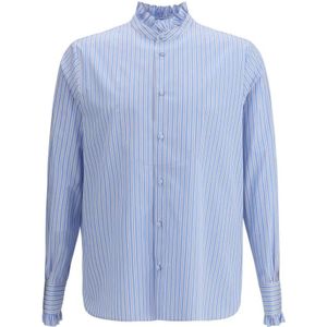 Valentino, Heren, Overhemden, Blauw, Maat: M Katoen,