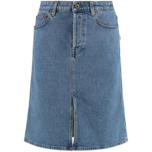 Burberry, Dames, Rokken, Blauw, Maat: 2XS Denim,