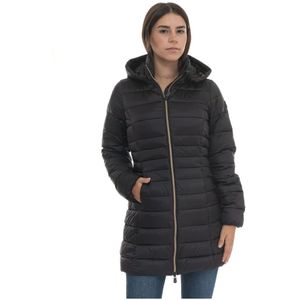 Save The Duck, Dames, Mantels, Zwart, Maat: S Leer,