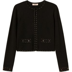 Twinset, Dames, Jassen, Zwart, Maat: L