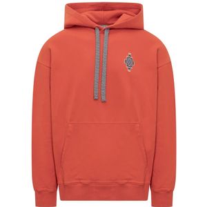 Marcelo Burlon, Heren, Sweatshirts & Hoodies, Oranje, Maat: M Katoen,