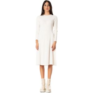 D.Exterior, Dames, Jurken, Beige, Maat: L Wol,