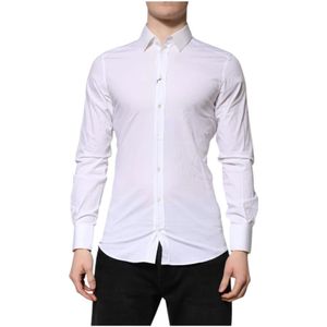 Dolce & Gabbana - GOLD - Overhemd - Wit - Slim Fit - Lange Mouwen