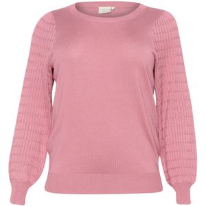 Kaffe Curve, Dames, Truien, Roze, Maat: S Nylon,