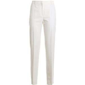 Alberta Ferretti, Dames, Broeken, Wit, Maat: S Katoen,