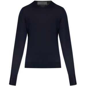 Golden Goose - Gebreide Trui - Blauw - 100% Wol - Ronde Hals - Lange Mouwen