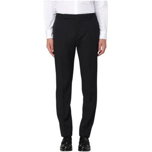 Saint Laurent, Heren, Broeken, Zwart, Maat: XL Leer,