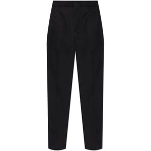 Jil Sander, Heren, Broeken, Zwart, Maat: L Wol,