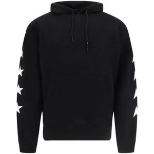 Golden Goose, Heren, Sweatshirts & Hoodies, Zwart, Maat: M Katoen,