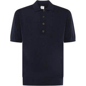 Eleventy, Heren, Tops, Blauw, Maat: M Katoen,