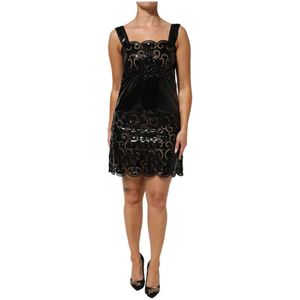 Dolce & Gabbana, Dames, Jurken, Zwart, Maat: XS