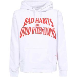 Vlone, Heren, Sweatshirts & Hoodies, Wit, Maat: L Katoen,