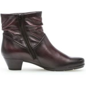 GABOR - Enkellaarsjes - Donkerbruin - Leer - Blokhak