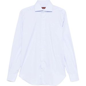 Barba, Heren, Overhemden, Blauw, Maat: M