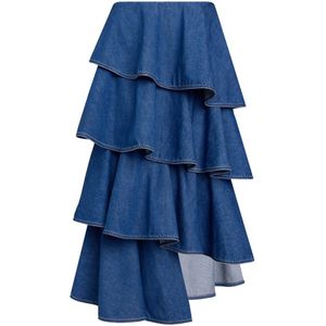 Alaïa, Dames, Rokken, Blauw, Maat: XS Katoen,