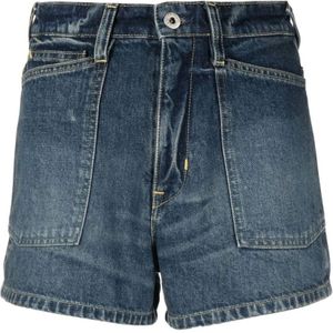 Kenzo, Dames, Korte broeken, Blauw, Maat: W25 Denim,