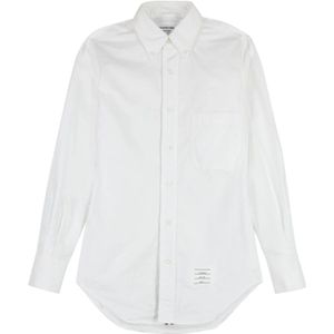 Thom Browne - Overhemden - Wit - Klassiek Overhemd met Lange Mouwen - 100% Katoen