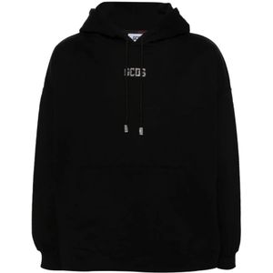 Gcds, Heren, Sweatshirts & Hoodies, Zwart, Maat: S
