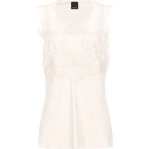 Pinko, Dames, Tops, Wit, Maat: M Zijde,