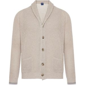 Fedeli, Heren, Truien, Beige, Maat: XL Linnen,