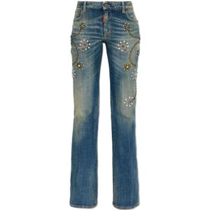 Dsquared2, Dames, Jeans, Blauw, Maat: 2XS Katoen,