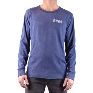 Polo Ralph Lauren, Heren, Tops, Blauw, Maat: M Katoen,
