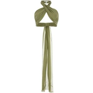Ami Paris, Dames, Tops, Groen, Maat: XS Zijde,