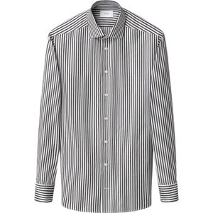Eton - Overhemd - Zwart - Signature Twill - Heren - Gestreept - Eigentijdse Pasvorm