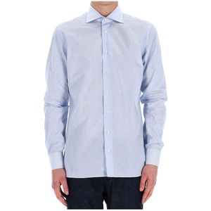 Borriello Napoli, Heren, Overhemden, Blauw, Maat: S