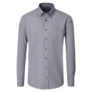 Casa Moda - Overhemd - Lange Mouw - Minimal Print - Regular Fit - 100% Katoen