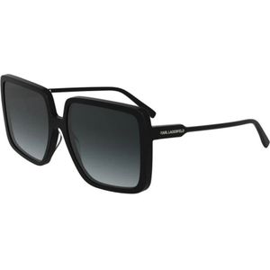 KARL LAGERFELD - KL6187S - Zonnebril - Zwart - Met Gradient Grijze Lens