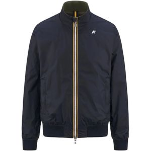 K-Way, Heren, Jassen, Blauw, Maat: S Nylon,
