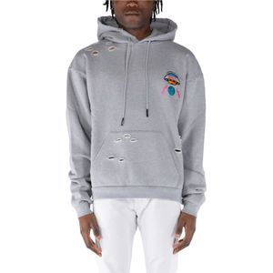 Members of the Rage, Heren, Sweatshirts & Hoodies, Grijs, Maat: L Katoen,