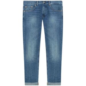 Dondup, Heren, Jeans, Blauw, Maat: W36 Katoen,