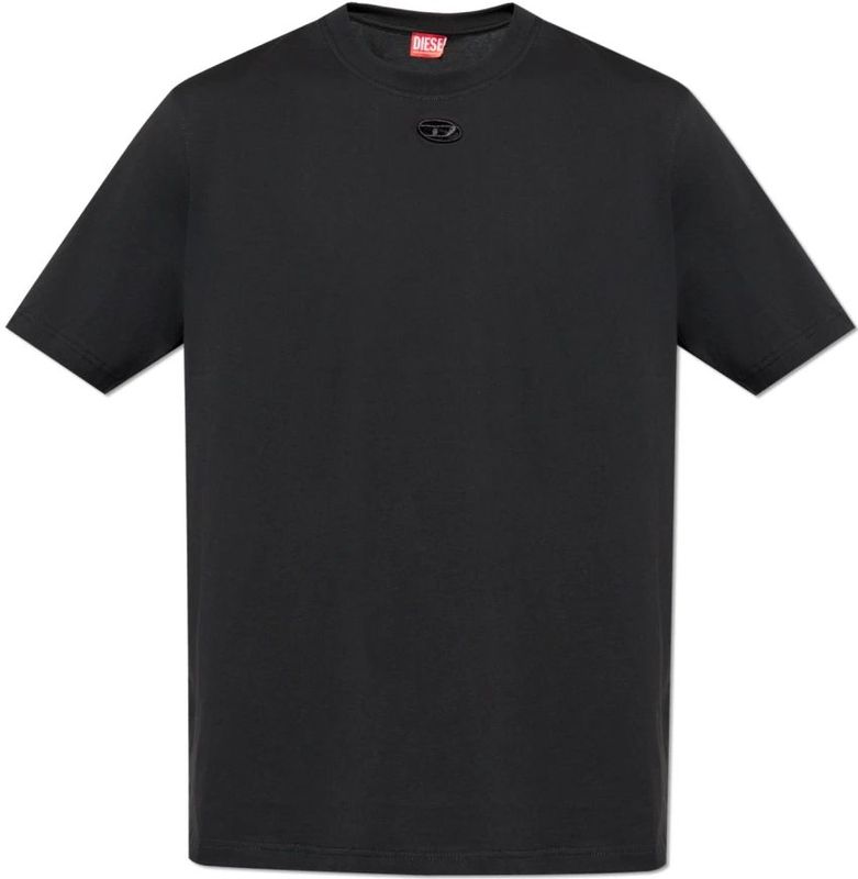 Diesel, Heren, Tops, Zwart, Maat: L Katoen,