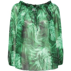 Ermanno Scervino, Dames, Blouses & Shirts, Groen, Maat: L Poliester,