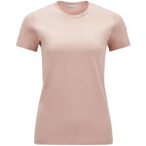Moncler, Dames, Tops, Roze, Maat: M Katoen,