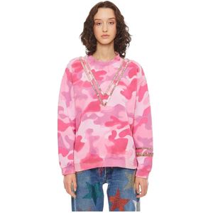 Collina Strada, Dames, Sweatshirts & Hoodies, Roze, Maat: S Katoen,