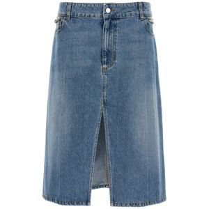 Stella McCartney, Dames, Rokken, Blauw, Maat: S Katoen,