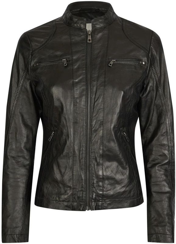 Bugatti - Klassieke Leren Jas - Zwart - Dames