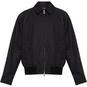 Burberry, Heren, Jassen, Zwart, Maat: M Gabardine,