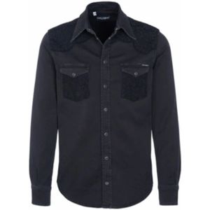 Dolce & Gabbana - Slim Fit - Formele Overhemd - Zwart - Katoen