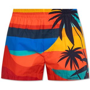 Dsquared2, Heren, Badkleding, Veelkleurig, Maat: L Katoen,