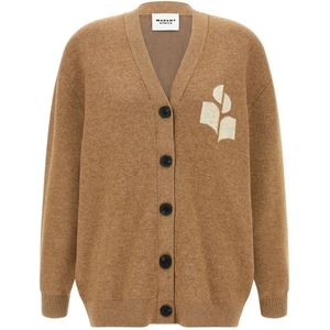 Marant étoile, Dames, Truien, Beige, Maat: M Katoen,