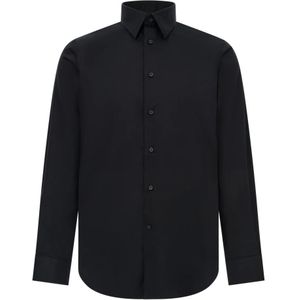 Boggi Milano - Overhemd - Zwart - Slim Fit - Lange Mouw