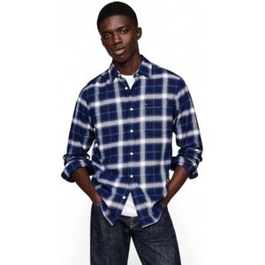 Tommy Hilfiger, Heren, Overhemden, Blauw, Maat: 2XL