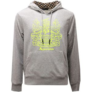 Aquascutum, Heren, Sweatshirts & Hoodies, Grijs, Maat: M Katoen,