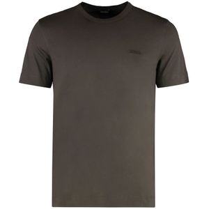 Zegna, Heren, Tops, Grijs, Maat: 3XL Katoen,