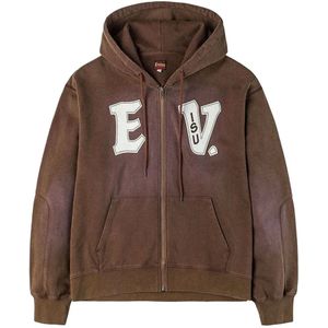 Evisu, Heren, Sweatshirts & Hoodies, Bruin, Maat: XL Katoen,
